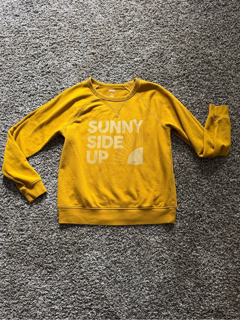 Sunny Side Up Mustard Crewneck Sweatshirt - Women